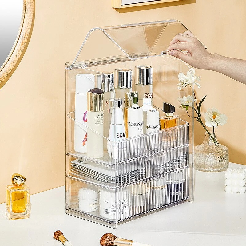透明化粧品収納ボックス引き出し式デスクアクリルホコリ防止大容量軽量贅沢ラックケーススキンケア 透明化粧品収納ボックス引き出し式デスクアクリルホコリ防止大容量軽量贅沢ラックケーススキンケア