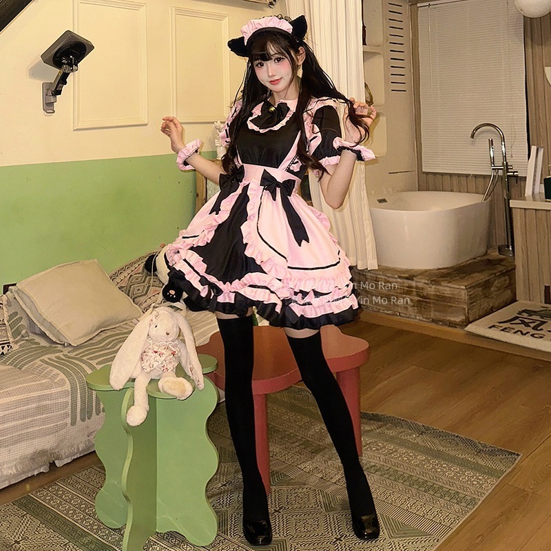 正規品販売2025新作lolita黒粉メイド服cos服 にじげんソフト妹猫娘コスプレ服 正規品販売2025新作lolita黒粉メイド服cos服 にじげんソフト妹猫娘コスプレ服