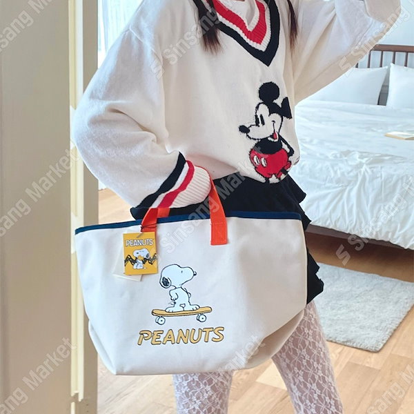 Qoo10] peanuts 【正規品】スヌーピー バッグ 韓国 スヌ