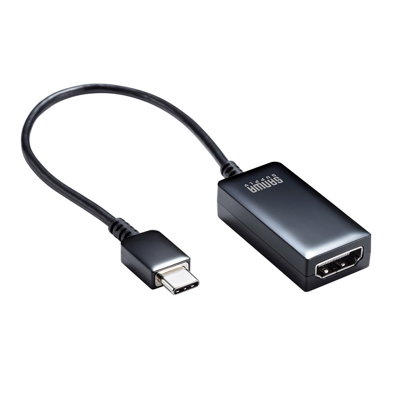 （まとめ買い）USB Type-C-HDMI変換アダプタ 4K/60Hz/HDR対応 AD-ALCHDR02 [x3]
