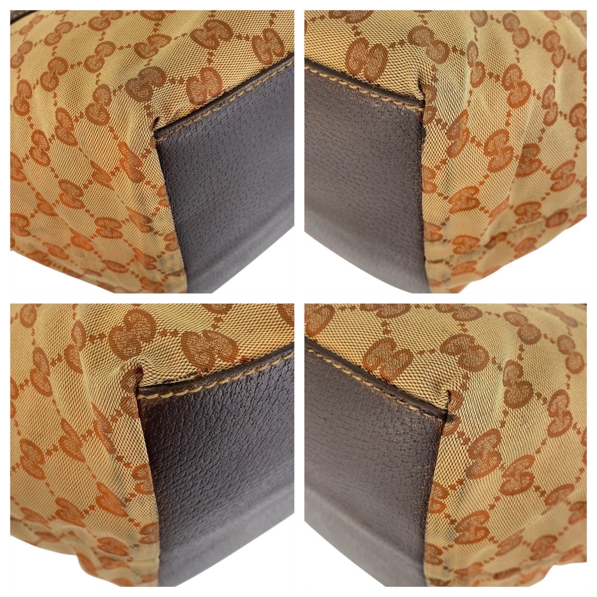 シェリーライン ベージュ ブラウン GGキャンバス/レザー 131228 トートバッグ ハンドバッグ レディース 503833 シェリーライン ベージュ ブラウン GGキャンバス/レザー 131228 トートバッグ ハンドバッグ レディース 503833