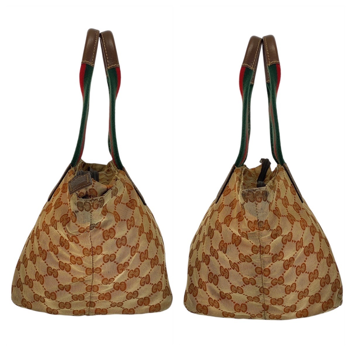 シェリーライン ベージュ ブラウン GGキャンバス/レザー 131228 トートバッグ ハンドバッグ レディース 503833 シェリーライン ベージュ ブラウン GGキャンバス/レザー 131228 トートバッグ ハンドバッグ レディース 503833