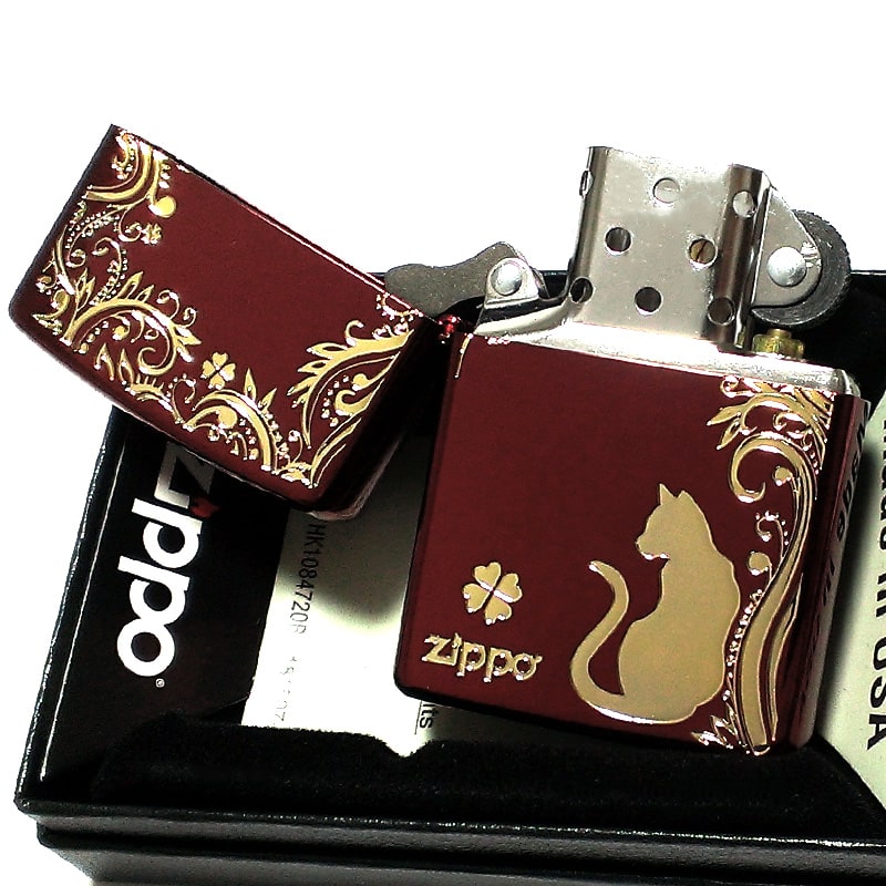 ZIPPO ライター ねこ キャット ジッポ 猫 クローバー ロゴ 四つ葉 かわいい おしゃれ ジッポー レッド 赤 ネコ 可愛い 女性 レディース メンズ ギフト プレゼント ZIPPO ライター ねこ キャット ジッポ 猫 クローバー ロゴ 四つ葉 かわいい おしゃれ ジッポー レッド 赤 ネコ 可愛い 女性 レディース メンズ ギフト プレゼント