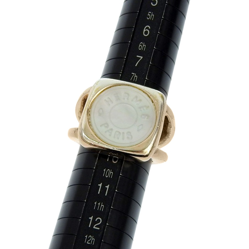 コロゾセリエ リング・指輪 金メッキ ホワイトシェル 9号 約10.7g レディース 中古品