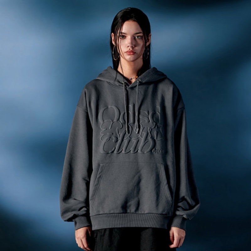 オッドスタジオ ODSD エンボ 無地 長袖 フード パーカー [2