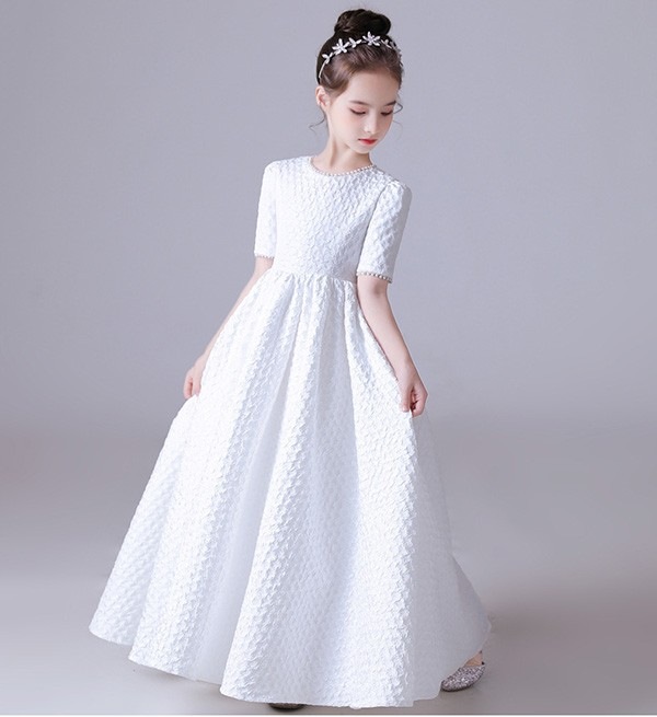子供ドレス ワンピース ロングドレス ピアノ発表会 袖付き 子供 ドレス 女の子 フォーマルドレス パーティードレス 結婚式 七五三 発表会 フラワーガール キッズドレス