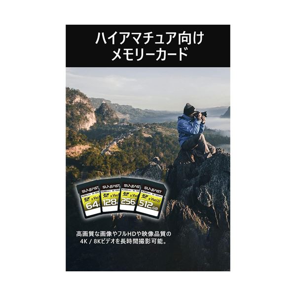 旭東エレクトロニクス SUNEAST SDXC UHS-II カード 256GB V60 SE-SDU2256GB2801枚