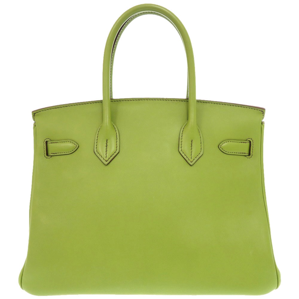 美品 バーキン30 ハンドバッグ ヴォースイフト アニスグリーン K刻印 1582【中古】 レディース 美品 バーキン30 ハンドバッグ ヴォースイフト アニスグリーン K刻印 1582【中古】 レディース