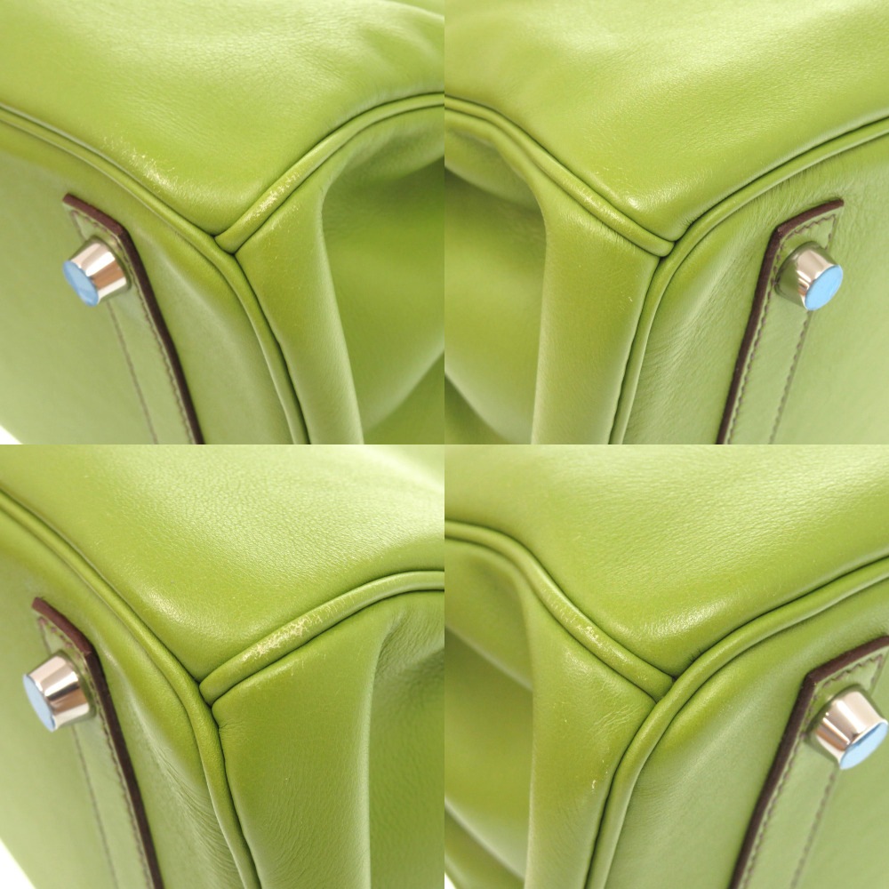 美品 バーキン30 ハンドバッグ ヴォースイフト アニスグリーン K刻印 1582【中古】 レディース 美品 バーキン30 ハンドバッグ ヴォースイフト アニスグリーン K刻印 1582【中古】 レディース