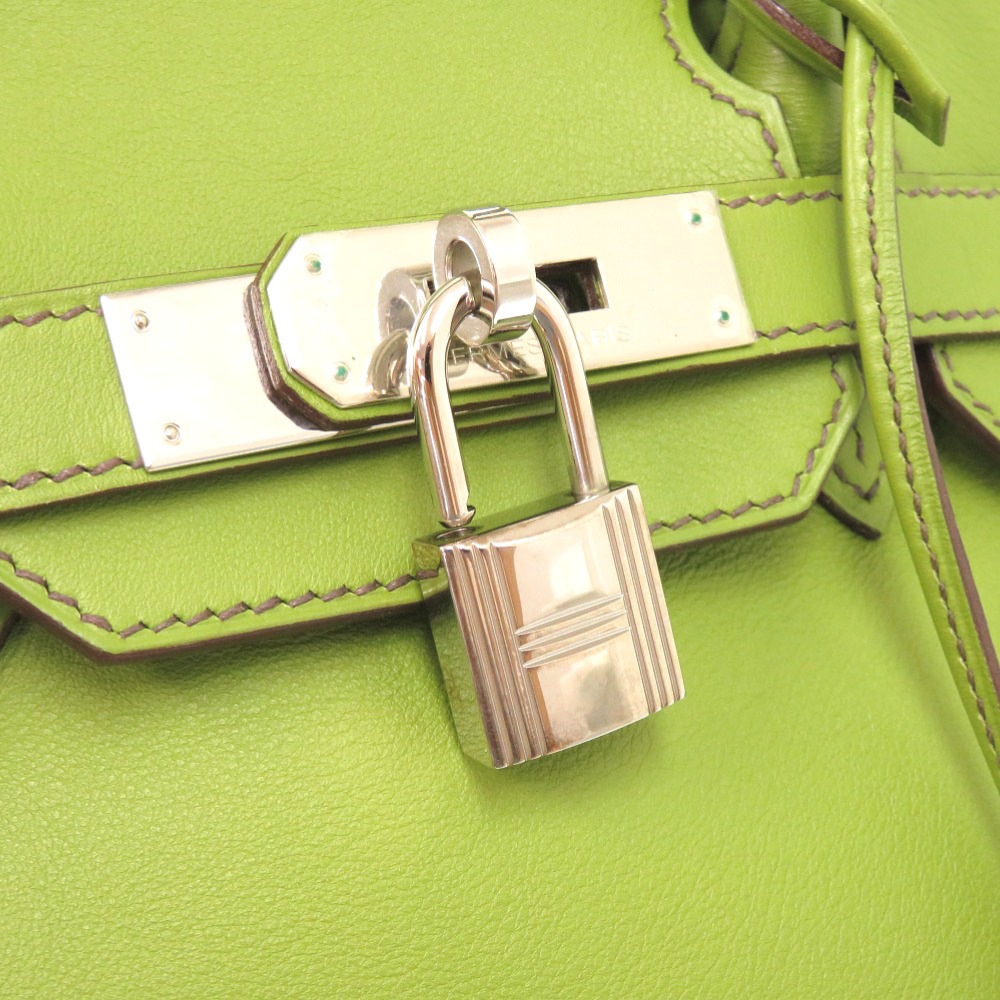 美品 バーキン30 ハンドバッグ ヴォースイフト アニスグリーン K刻印 1582【中古】 レディース 美品 バーキン30 ハンドバッグ ヴォースイフト アニスグリーン K刻印 1582【中古】 レディース