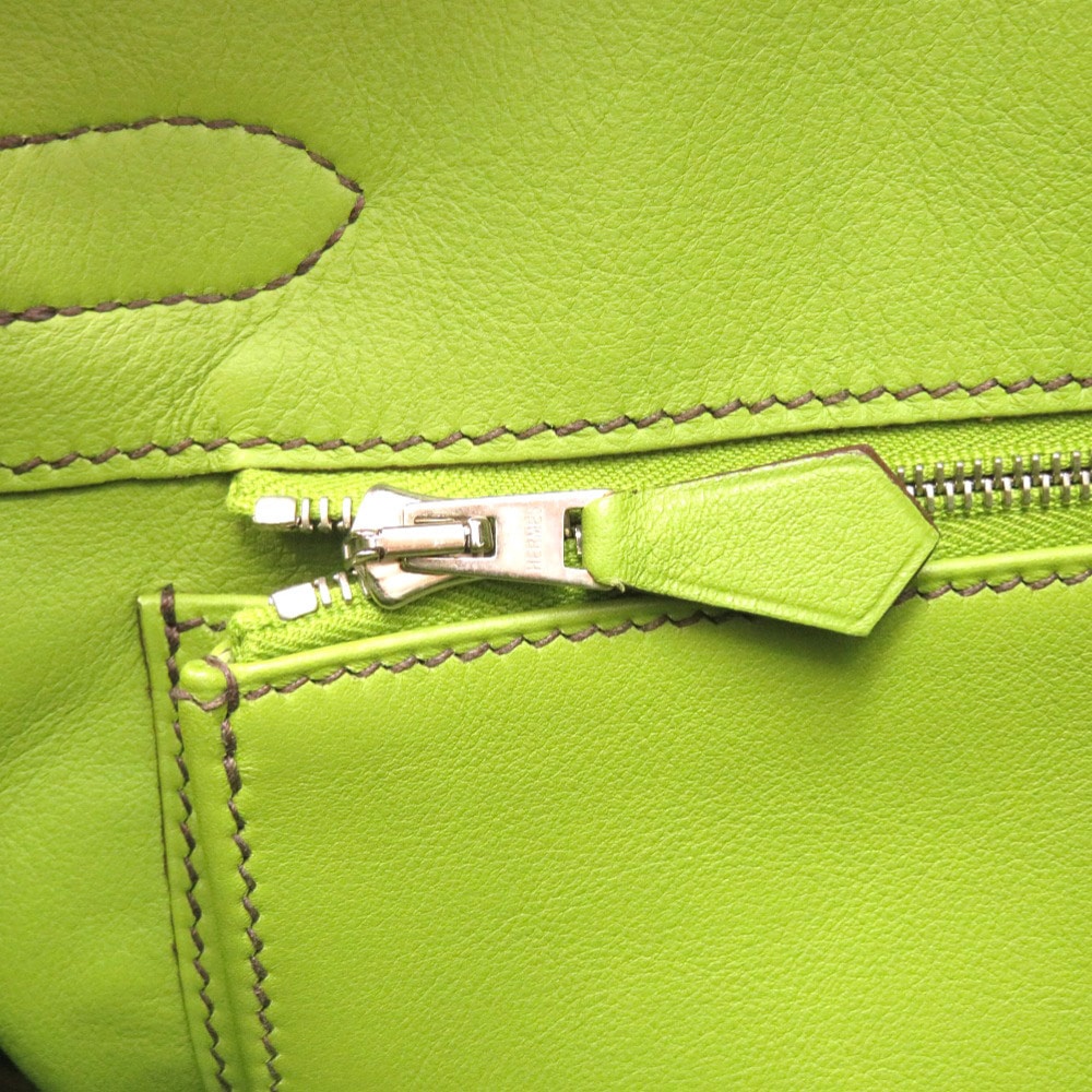 美品 バーキン30 ハンドバッグ ヴォースイフト アニスグリーン K刻印 1582【中古】 レディース 美品 バーキン30 ハンドバッグ ヴォースイフト アニスグリーン K刻印 1582【中古】 レディース