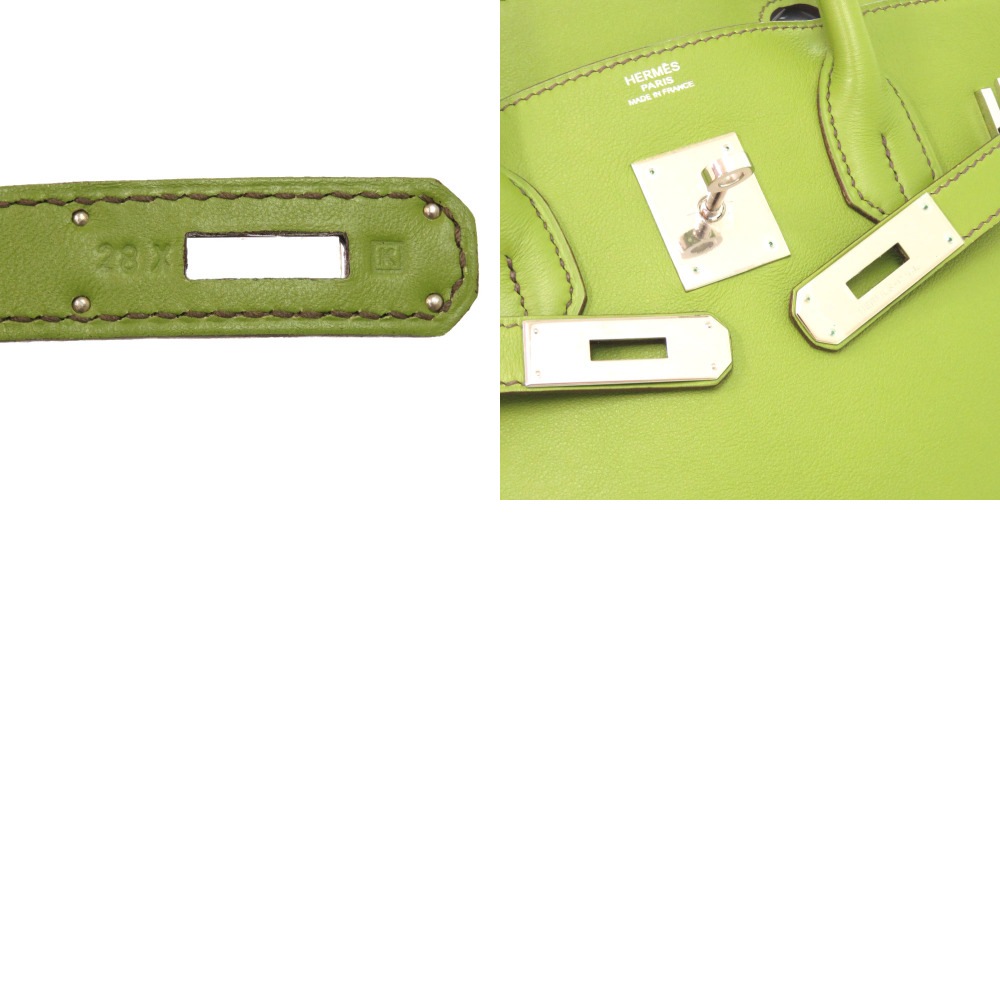 美品 バーキン30 ハンドバッグ ヴォースイフト アニスグリーン K刻印 1582【中古】 レディース 美品 バーキン30 ハンドバッグ ヴォースイフト アニスグリーン K刻印 1582【中古】 レディース