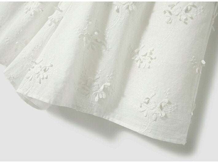 レディース ショートパンツ 刺繍 綿100％ フラワー柄 ウエストゴム 涼しい 夏 ホワイト S～XLサイズ カジュアル 上品 通気性 吸汗性 旅行 リゾート おしゃれ かわいい フリル