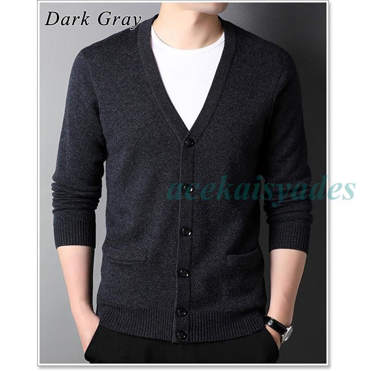 カーディガン メンズ ウール100%ニットカーディガン 春 秋 冬 厚手 大きいサイズ 40代 50代