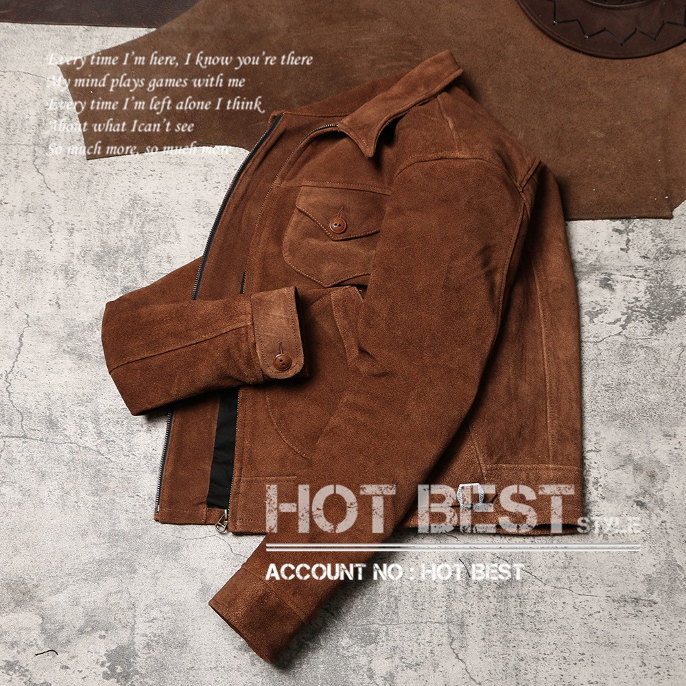 1.0mm カウスエード 復刻40s アビエイタースタイル レザージャケット ギフト メンズ 革ジャン 牛革 1.0mm カウスエード 復刻40s アビエイタースタイル レザージャケット ギフト メンズ 革ジャン 牛革