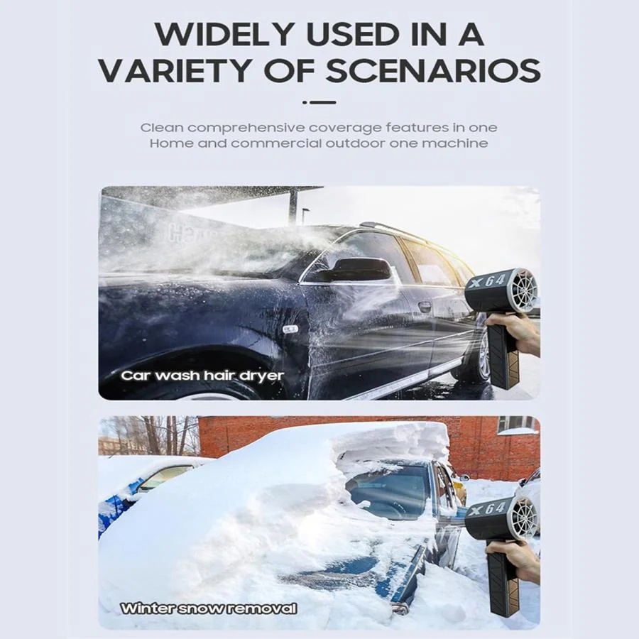 ブラシレスモーター送風機 瞬間推力1.4kg/s 風速800W 40m/s 暴力的なターボファン 11ブレードターボジェットファン 無段階車暴力ブロワー 8000mAh