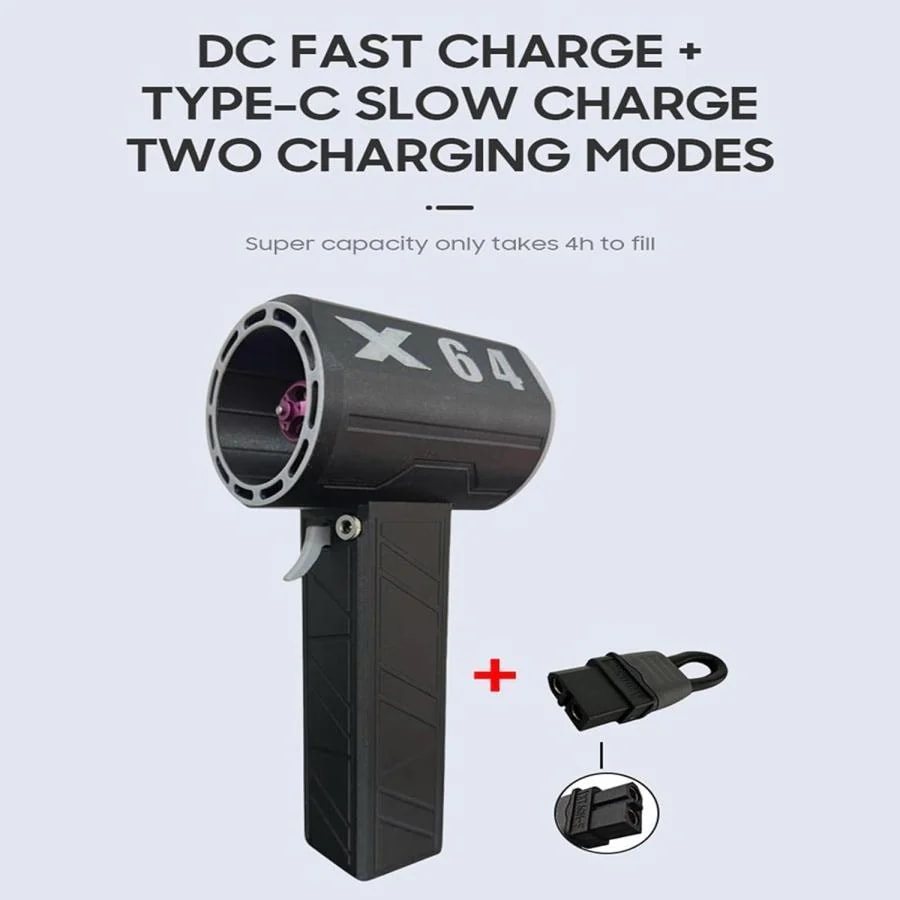 ブラシレスモーター送風機 瞬間推力1.4kg/s 風速800W 40m/s 暴力的なターボファン 11ブレードターボジェットファン 無段階車暴力ブロワー 8000mAh