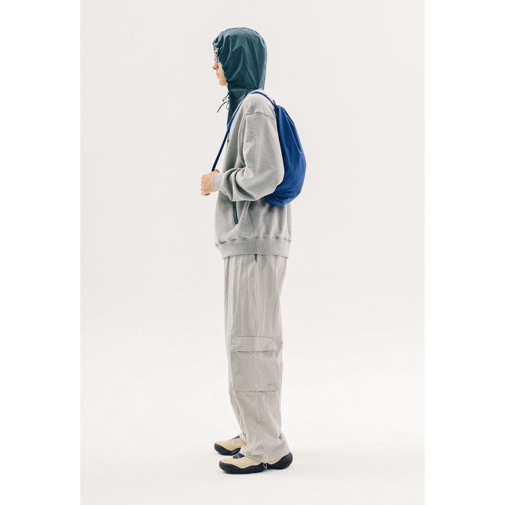 YALE 【ONEMILE WEAR】ファブリックミックスハーフジップアップパーカー ネイビー YALE 【ONEMILE WEAR】ファブリックミックスハーフジップアップパーカー ネイビー