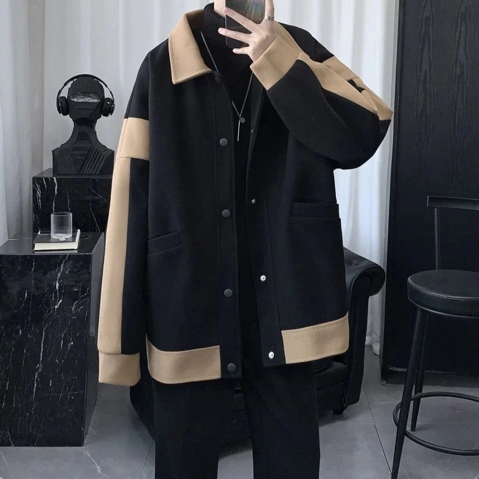 新しい ラシャコート/ジャケット+タートルネックセーター+ロングズボン 3点セット メンズファッション セットアップ 新しい ラシャコート/ジャケット+タートルネックセーター+ロングズボン 3点セット メンズファッション セットアップ