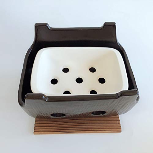 萬古焼 角型串焼 黒(小)七輪 焼肉コンロ バーベキュー 萬古焼 角型串焼 黒(小)七輪 焼肉コンロ バーベキュー