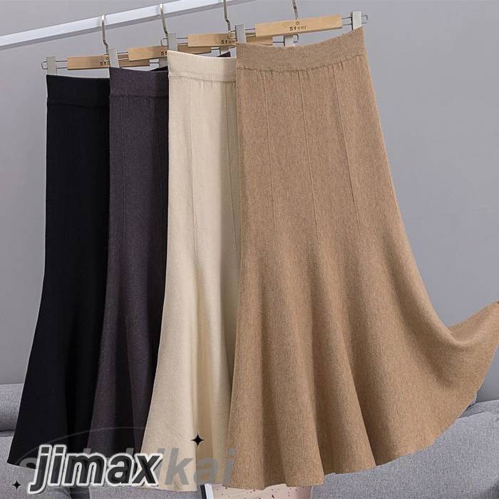 スカート マーメイドスカート レディース 裾フリル ニットスカート ウエストゴム ハイウエスト 無地 きれいめ 細身 プレゼント スカート マーメイドスカート レディース 裾フリル ニットスカート ウエストゴム ハイウエスト 無地 きれいめ 細身 プレゼント