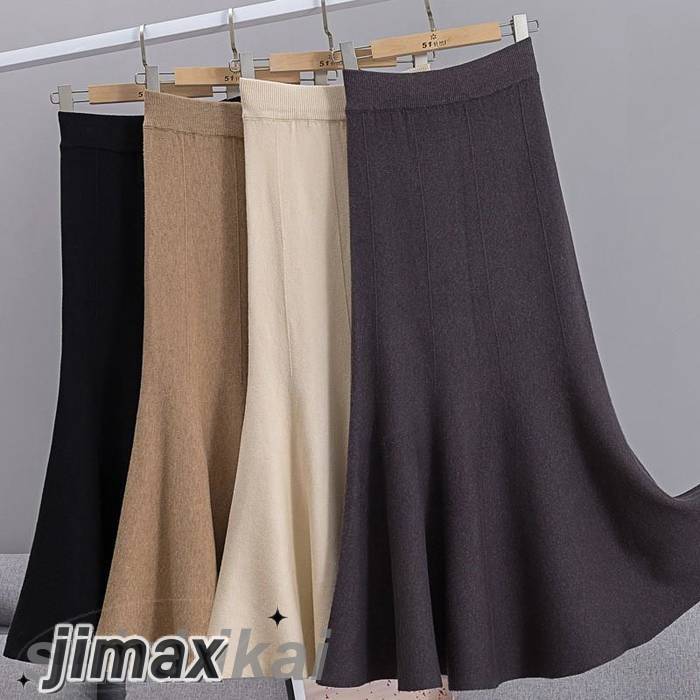 スカート マーメイドスカート レディース 裾フリル ニットスカート ウエストゴム ハイウエスト 無地 きれいめ 細身 プレゼント スカート マーメイドスカート レディース 裾フリル ニットスカート ウエストゴム ハイウエスト 無地 きれいめ 細身 プレゼント