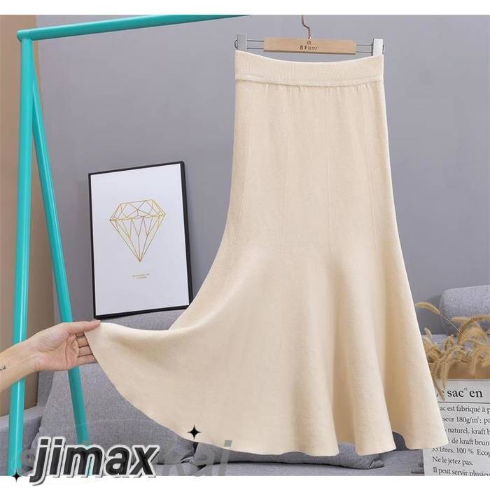 スカート マーメイドスカート レディース 裾フリル ニットスカート ウエストゴム ハイウエスト 無地 きれいめ 細身 プレゼント スカート マーメイドスカート レディース 裾フリル ニットスカート ウエストゴム ハイウエスト 無地 きれいめ 細身 プレゼント