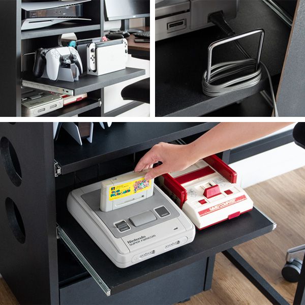 デザイナーズ ゲーム ラック REGABO レガボ ゲーム機 ゲーミングラック リビング収納 プレステ5収納 リビングラック 木製 PS5 ゲームワゴン NintendoSwitch 任天堂スイッチ