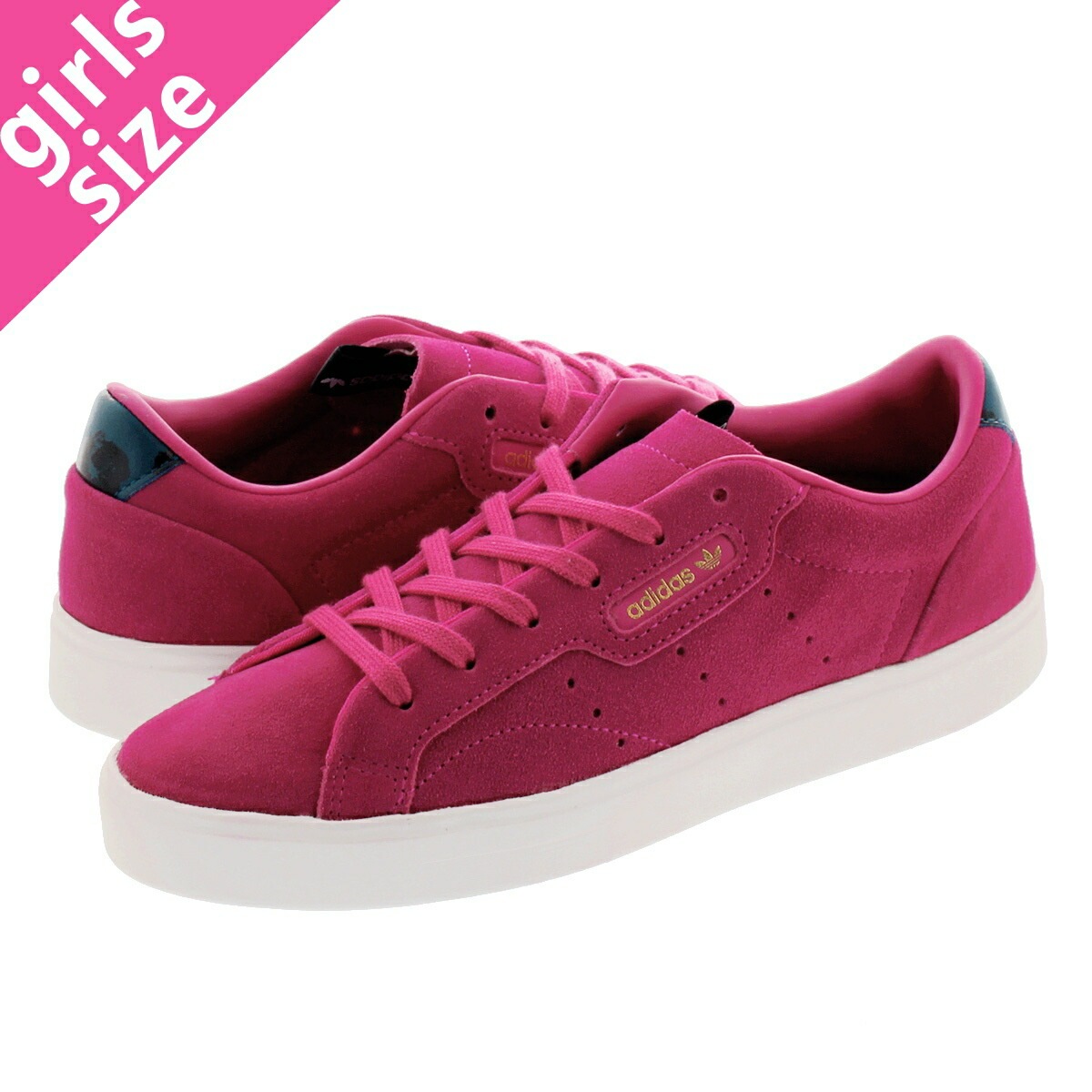 超爆安 SLEEK adidas W BLACK PINK/CORE PINK/SHOCK SHOCK カジュアル 