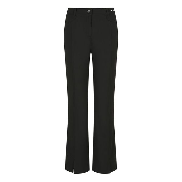 [Phantom] レディースロゴ刺繍切開スリットブーツカットパンツ