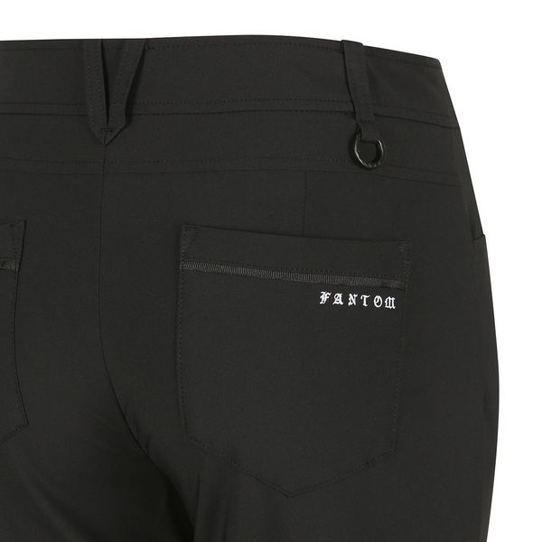 [Phantom] レディースロゴ刺繍切開スリットブーツカットパンツ