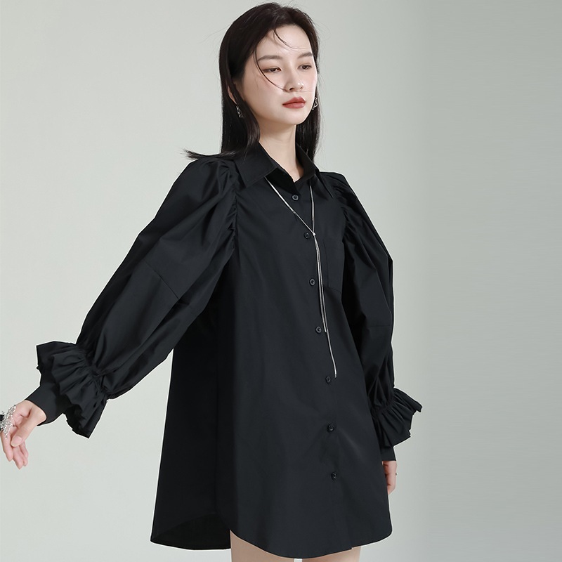 【J.Fashion】 秋 フリル ブラウス 体型カバー 長袖 シャツ レディース おしゃれ 関連商品は店で購入可能 メガ割 【J.Fashion】 秋 フリル ブラウス 体型カバー 長袖 シャツ レディース おしゃれ 関連商品は店で購入可能 メガ割