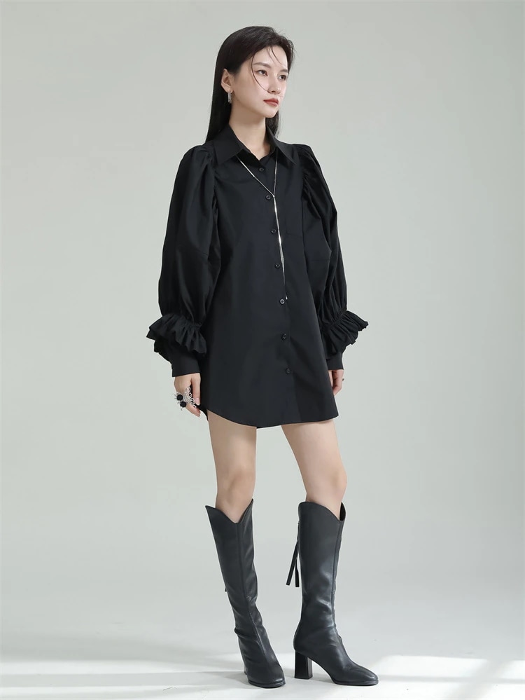 【J.Fashion】 秋 フリル ブラウス 体型カバー 長袖 シャツ レディース おしゃれ 関連商品は店で購入可能 メガ割 【J.Fashion】 秋 フリル ブラウス 体型カバー 長袖 シャツ レディース おしゃれ 関連商品は店で購入可能 メガ割