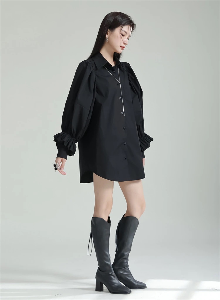 【J.Fashion】 秋 フリル ブラウス 体型カバー 長袖 シャツ レディース おしゃれ 関連商品は店で購入可能 メガ割 【J.Fashion】 秋 フリル ブラウス 体型カバー 長袖 シャツ レディース おしゃれ 関連商品は店で購入可能 メガ割