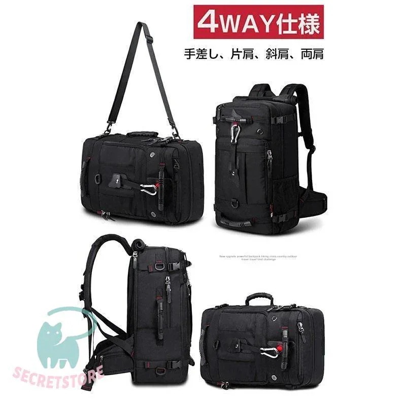 ロック付き リュックサック 40L メンズ バックパック 4way ビジネスリュック 17PC収納可能 【メガ割 アウトドア 黒 防犯 】リュック バッグ 50L 大容量 防水ナイロン ロック付き リュックサック 40L メンズ バックパック 4way ビジネスリュック 17PC収納可能 【メガ割 アウトドア 黒 防犯 】リュック バッグ 50L 大容量 防水ナイロン