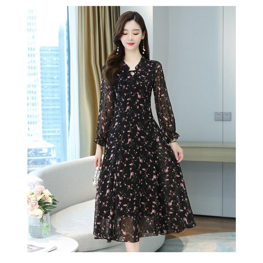 ワンピースレディースきれいめマキシワンピース長袖ワンピース花柄シフォンリボンラインスカートオシャレ大人結婚式ドレス ワンピースレディースきれいめマキシワンピース長袖ワンピース花柄シフォンリボンラインスカートオシャレ大人結婚式ドレス