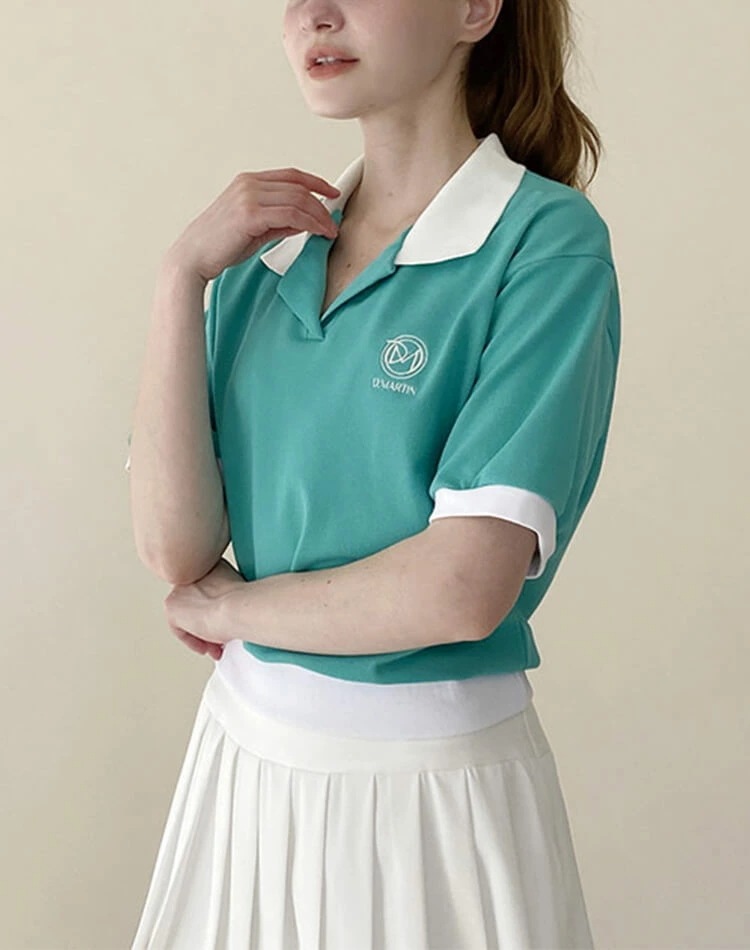 ゴルフ トップス レディース 半袖 襟付き ポロシャツ 綿100% 韓国 春夏 おしゃれ ゴルフウェア バイカラー パステル スポーツウェア オープンカラー 涼感 カジュアル 可愛い 大人 ピンク グ ゴルフ トップス レディース 半袖 襟付き ポロシャツ 綿100% 韓国 春夏 おしゃれ ゴルフウェア バイカラー パステル スポーツウェア オープンカラー 涼感 カジュアル 可愛い 大人 ピンク グ