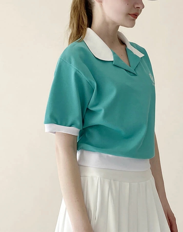 ゴルフ トップス レディース 半袖 襟付き ポロシャツ 綿100% 韓国 春夏 おしゃれ ゴルフウェア バイカラー パステル スポーツウェア オープンカラー 涼感 カジュアル 可愛い 大人 ピンク グ ゴルフ トップス レディース 半袖 襟付き ポロシャツ 綿100% 韓国 春夏 おしゃれ ゴルフウェア バイカラー パステル スポーツウェア オープンカラー 涼感 カジュアル 可愛い 大人 ピンク グ