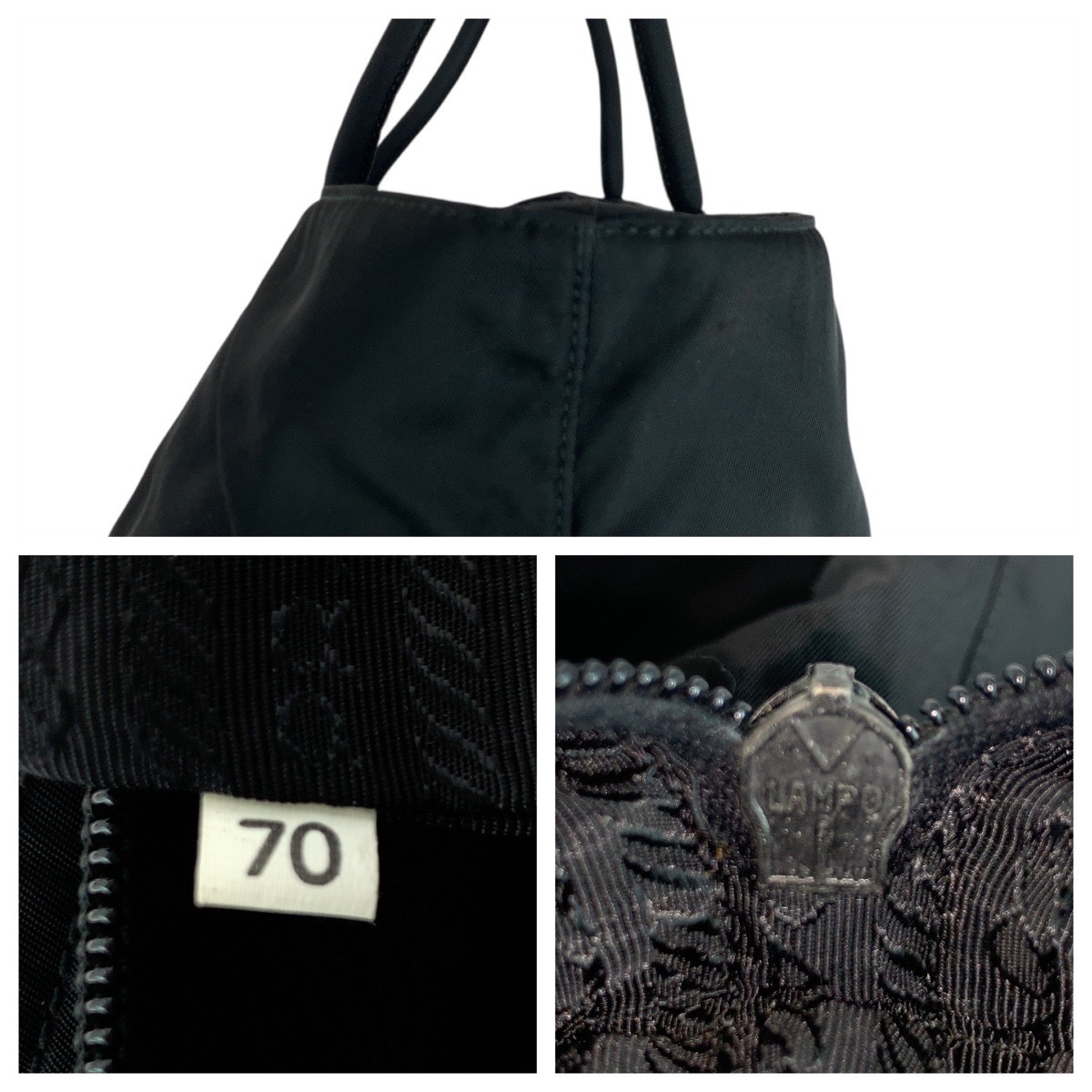 美品 テスート 三角ロゴプレート ブラック 黒 シルバー金具 ナイロン トートバッグ ショルダーバッグ レディース 502580 美品 テスート 三角ロゴプレート ブラック 黒 シルバー金具 ナイロン トートバッグ ショルダーバッグ レディース 502580