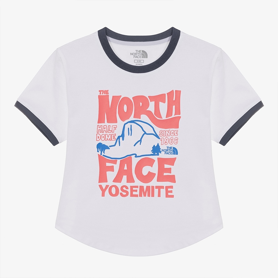 THE NORTH FACEノースフェイス Tシャツ WS HALF DOME S/S R/TEE NT7UR32ショートスリーブ ラウンドネック ティーシャツ 半袖 WHITELABEL レディー