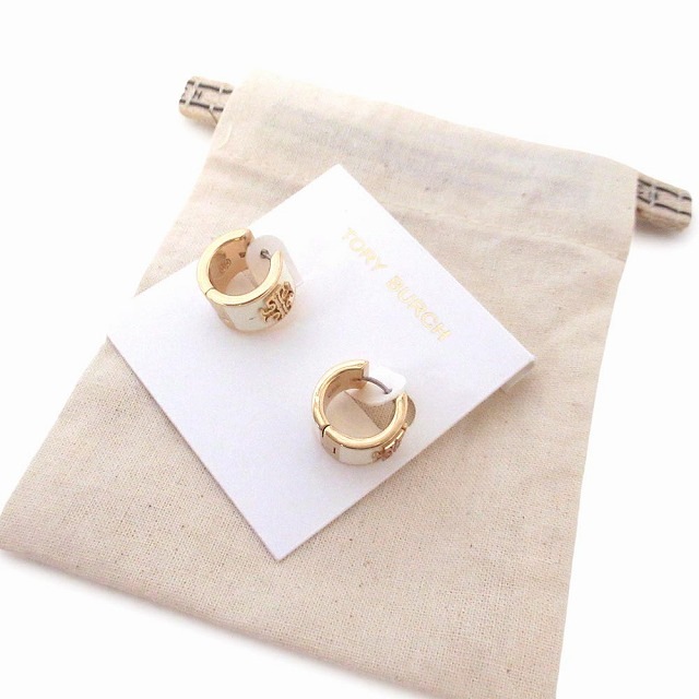 TORY BURCH トリバーチ アウトレット アクセサリー ゴールド ロゴ フープピアス ピアス 149325 700 TORY BURCH トリバーチ アウトレット アクセサリー ゴールド ロゴ フープピアス ピアス 149325 700