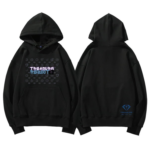treasure reboot フーディー Mサイズ（黒・ブラック）