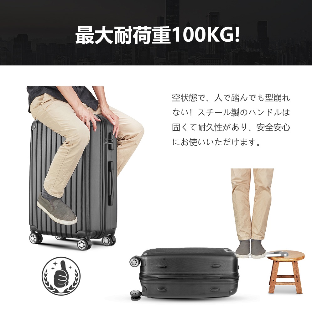 「在庫一掃」3個セット S/M/Lサイズ キャリーケース スーツケース 超軽量 キャリーバッグ フレーム TSAロック搭載 機内持ち込み 360度回転