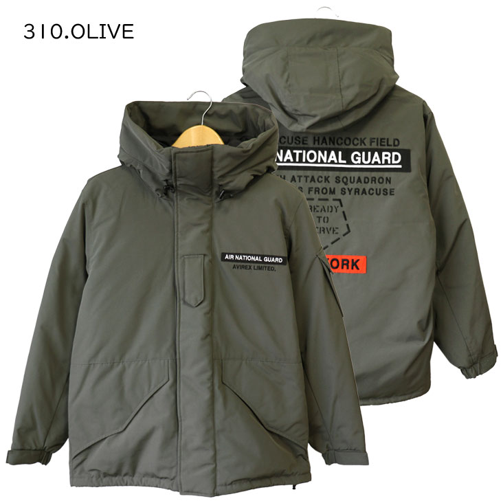 AVIREX アビレックス アヴィレックス ダウンジャケット ANG ECWCS CUSTOM DOWN JACKET ミリタリー 空軍州兵 NEW YORK 黒 緑 783-3253004 AVIREX アビレックス アヴィレックス ダウンジャケット ANG ECWCS CUSTOM DOWN JACKET ミリタリー 空軍州兵 NEW YORK 黒 緑 783-3253004