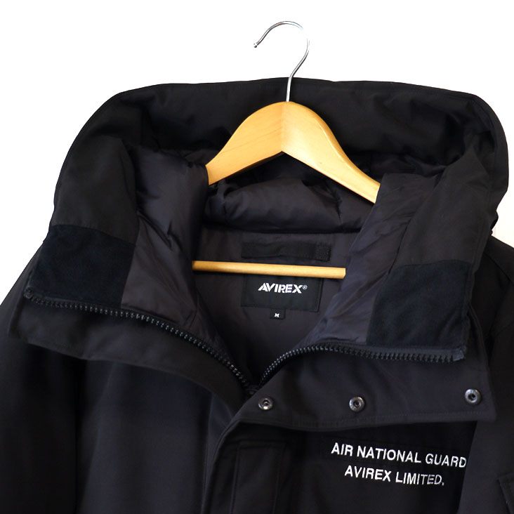 AVIREX アビレックス アヴィレックス ダウンジャケット ANG ECWCS CUSTOM DOWN JACKET ミリタリー 空軍州兵 NEW YORK 黒 緑 783-3253004 AVIREX アビレックス アヴィレックス ダウンジャケット ANG ECWCS CUSTOM DOWN JACKET ミリタリー 空軍州兵 NEW YORK 黒 緑 783-3253004