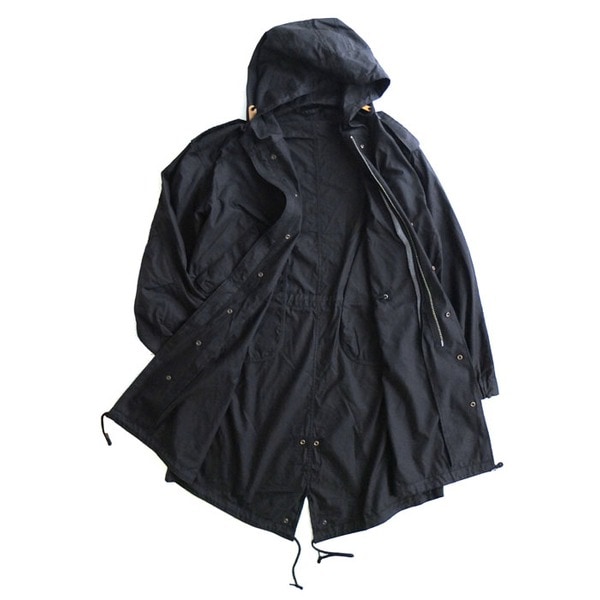 アメリカ軍M-51青島ライナーモッズコートシェル リバイバルモデル ブラックXXSサイズ（日本対応サイズM相当）