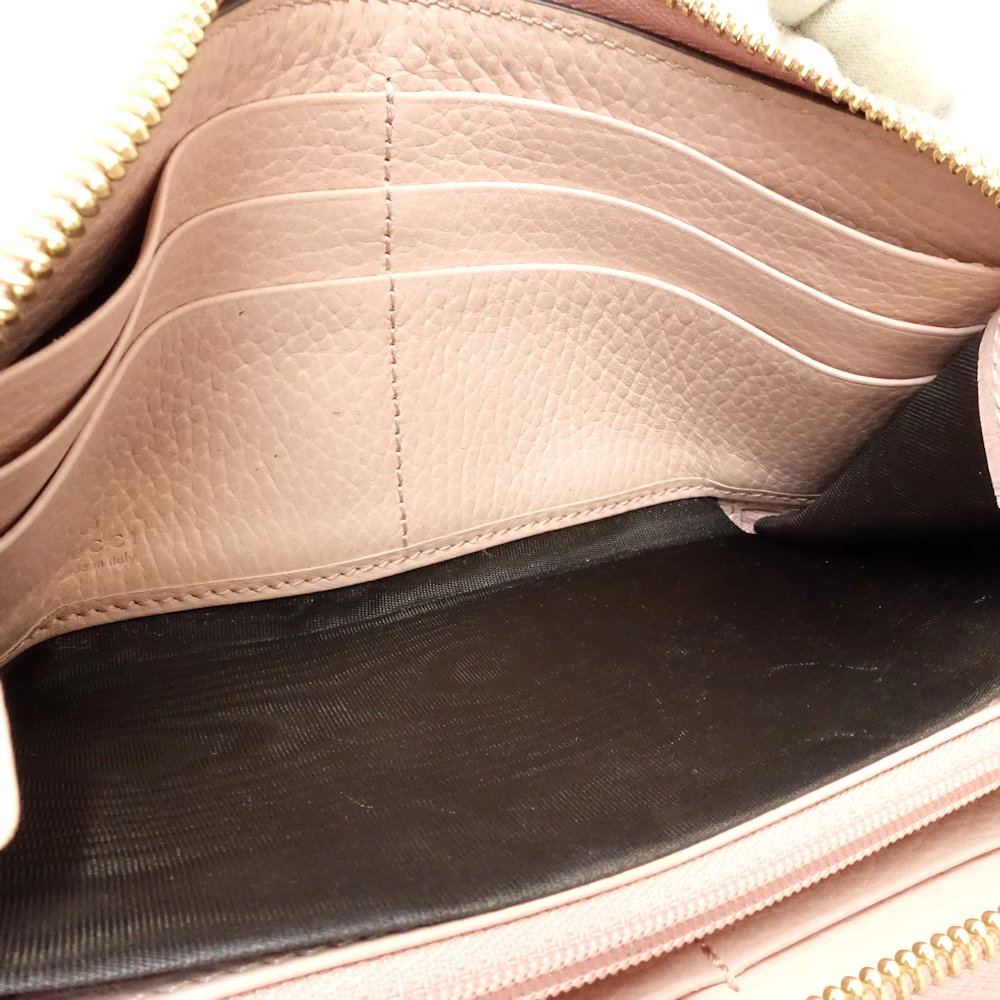 ダブルGジップアラウンド ロングウォレット 456117 長財布 GGスプリームキャンバス ダスティピンク ベージュ/181554【中古】 ダブルGジップアラウンド ロングウォレット 456117 長財布 GGスプリームキャンバス ダスティピンク ベージュ/181554【中古】