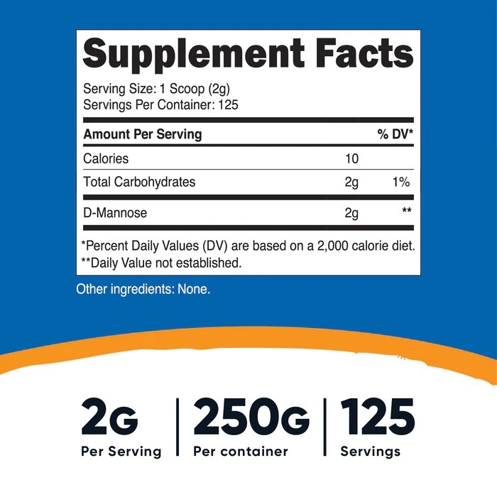[USA] Nutricost ニュートリコストD-マンノースパウダー 無香料 500g