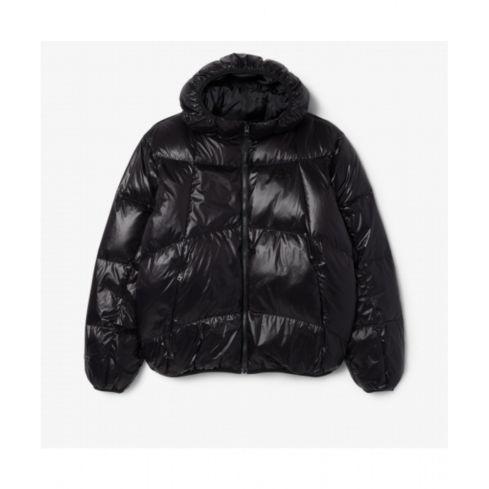 LACOSTE メンズ光沢ダウンパファー [ブラック]