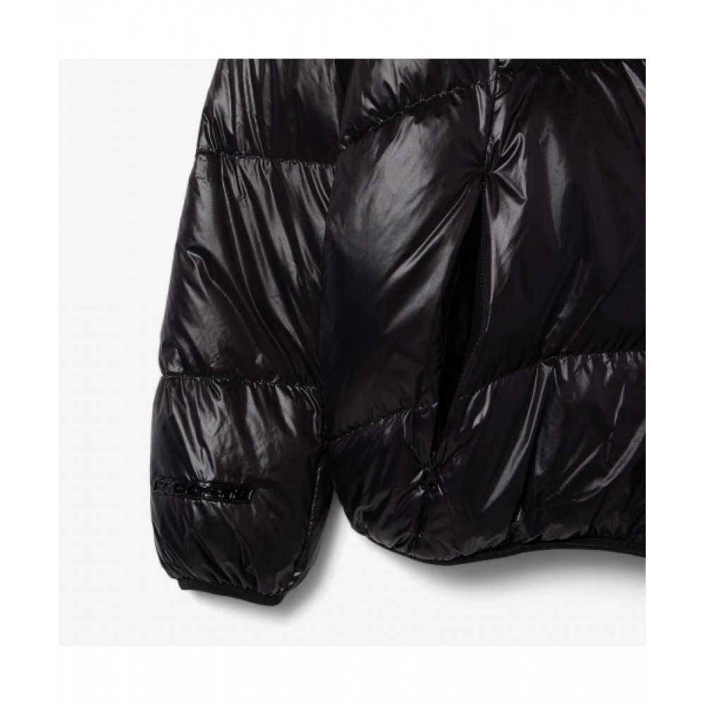 LACOSTE メンズ光沢ダウンパファー [ブラック]